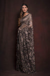Shop beautiful grey designer lace saree online in USA. Be the talk of parties and weddings with exquisite designer sarees, embroidered sarees, pure silk saris, handwoven sarees from Pure Elegance Indian clothing store in USA.Shop online now.-full view