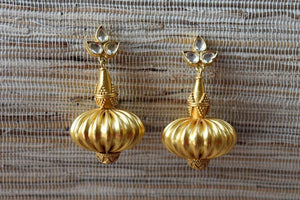 20A684 Silver Gold Plated Drop Earrings